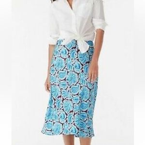 J Crew Marco Paisley Pull-on Skirt XXL